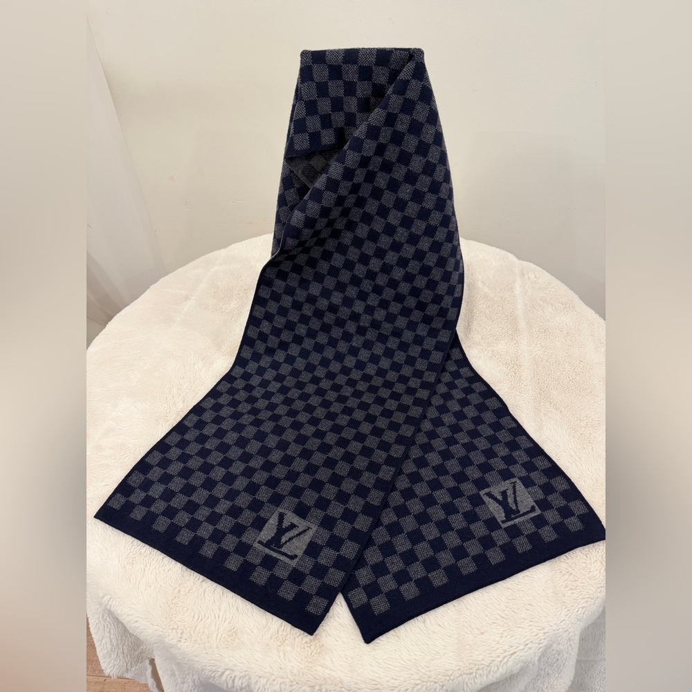 Lv dark blue scarf